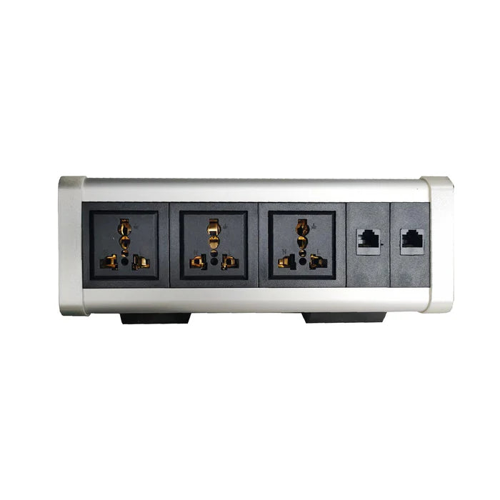 Desk Socket Universal x 3 + RJ45 Data x 2 (BF INDE-01)