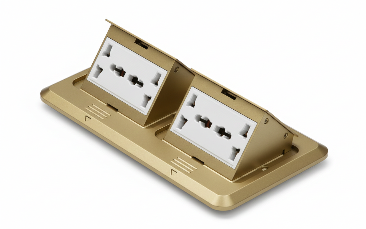 TRONIC 4-Gang Universal Pop-Up Floor Socket (BF POPU-09-UN)