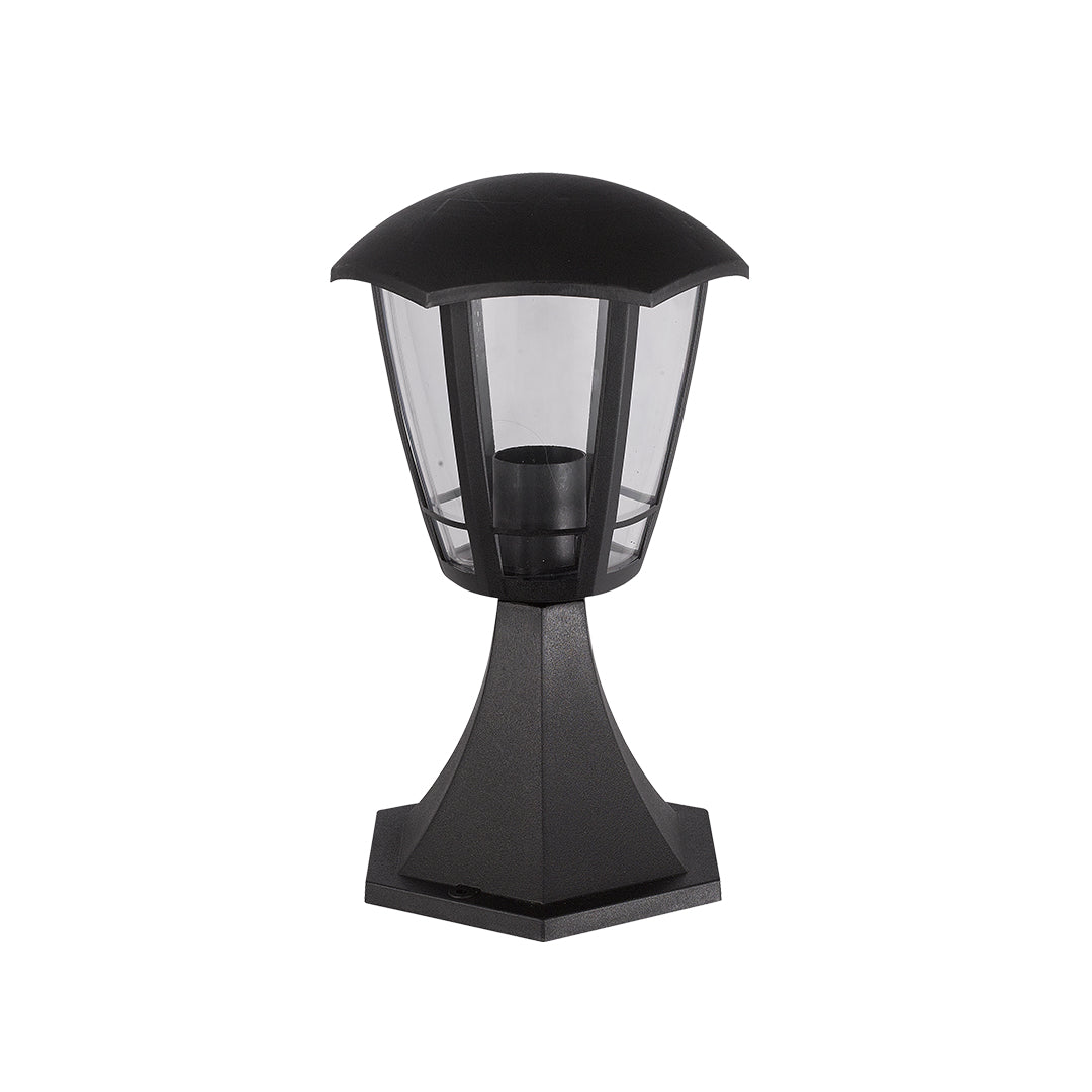 Traditional Gate Light Stand with Curved Design (ILU 606C-BK)