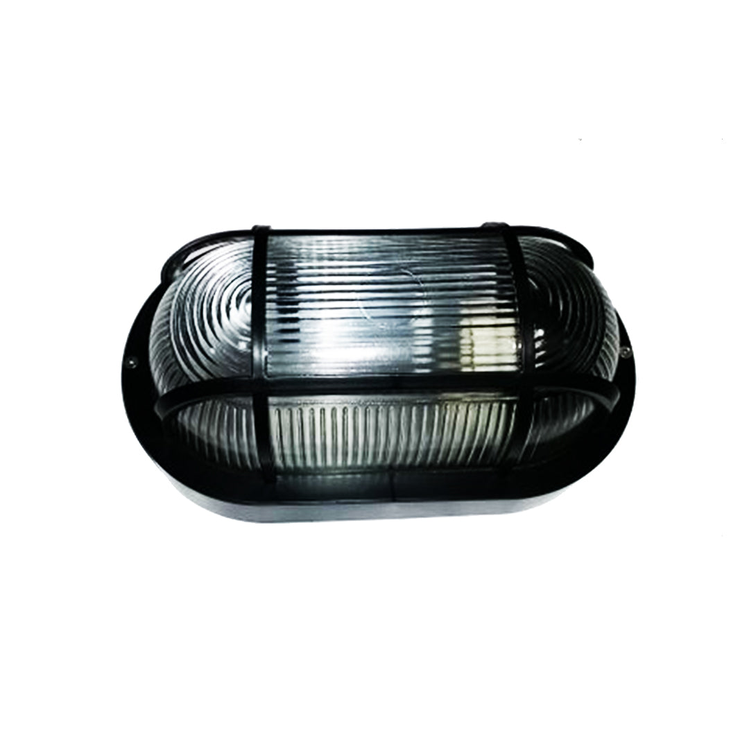 Oval Ceiling Light With Black Polyamide Grid (ILU PD43-BK)