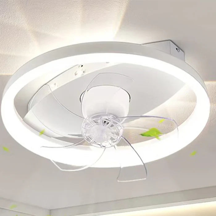 Modern Ceiling Light with Built-in Fan – 500mm, 60W, Remote Control (KD 1856)