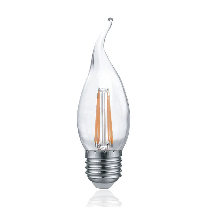 4W LED Candle Filament Tail Bulb E27-Screw (LE 0427-FI-CT-WW)