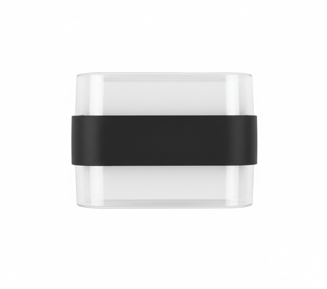 Modern Cube Bulkhead Warm White Fitting (LL 6038-BK-WW)