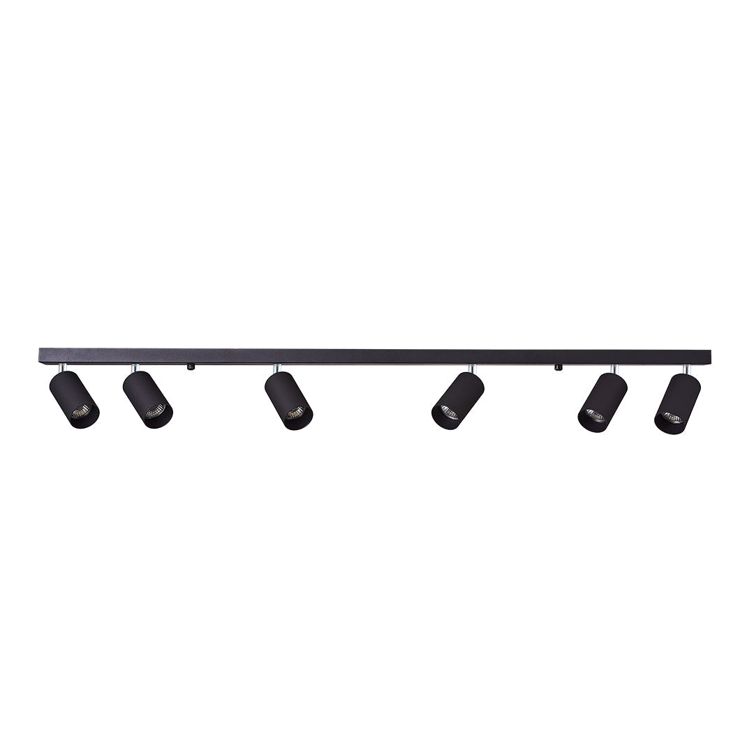 Spotlight Six Light Black Bar (LL 1019-06-GU-)