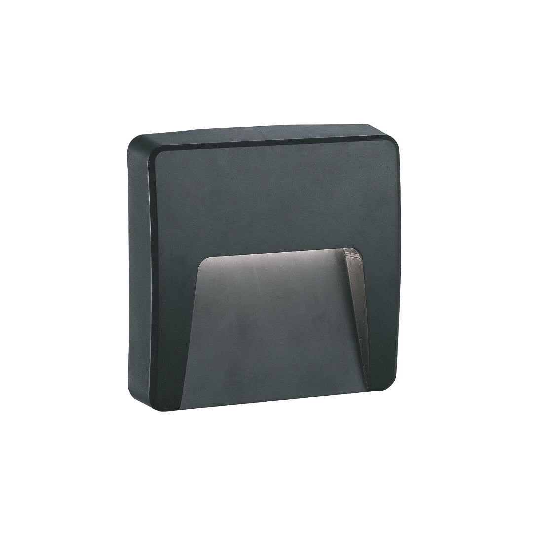 Square Curved LED Step Light (LL ABS-4911-BK)