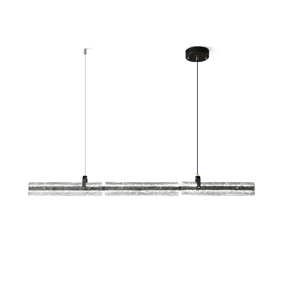 Linear Pendant Light with Crystal Effect LED (WH 2024-48-15-TC)