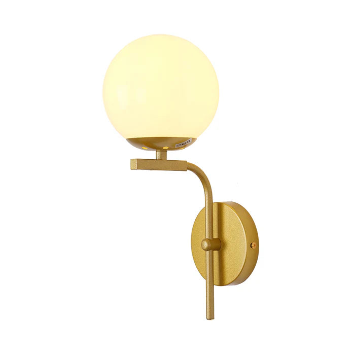 Golden Globe Accent Wall Light – Single Arm (PL 1156-01-GO)