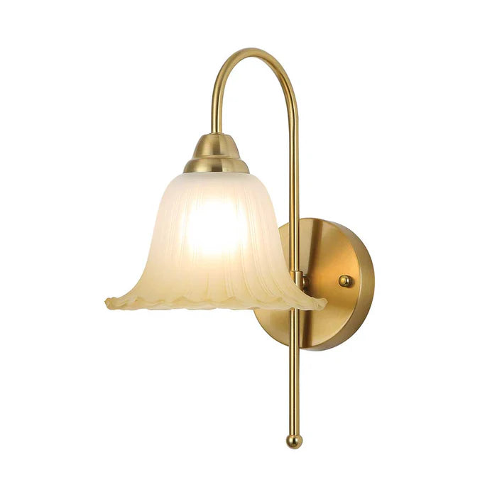 Vintage Flared Skirt Glass Wall Light (PL 2527-GL-WH)