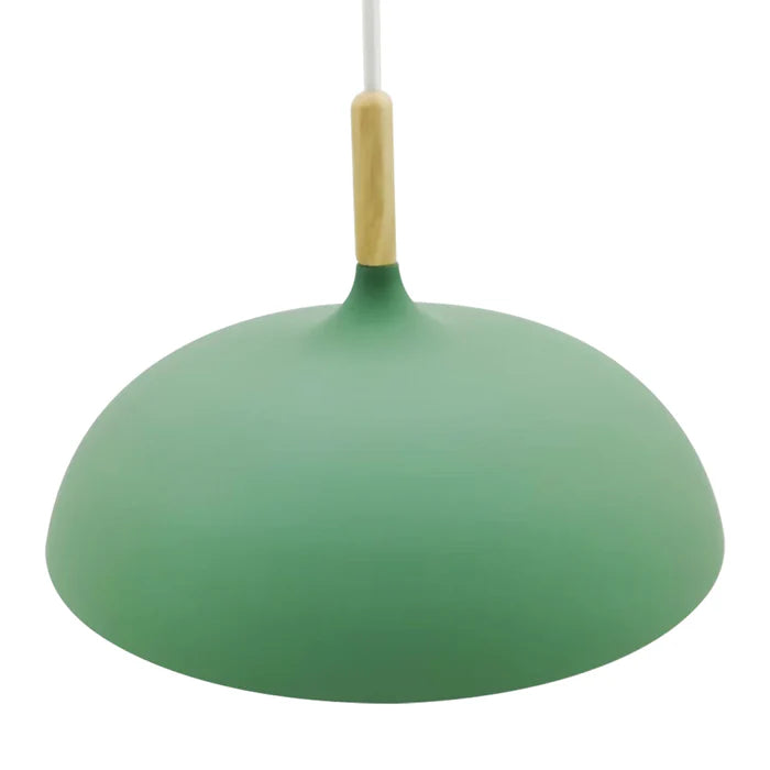 Modern Green Pendant Lamp with Wooden Accent (PL 7684-GR)