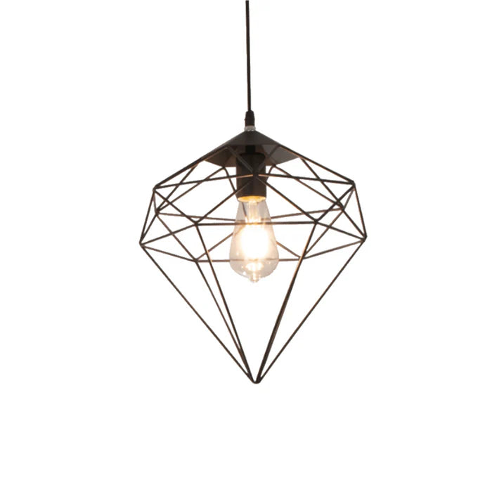 Gold/Black Diamond Cage Pendant Lamp (PL 8062-)