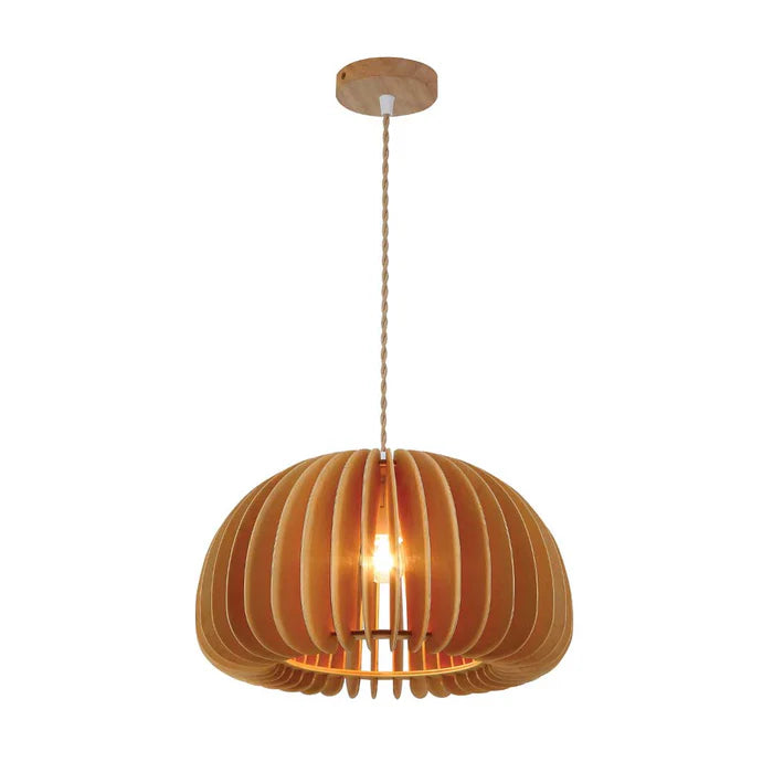 Contemporary Wooden Dome Pendant Light (PL WD25-03)