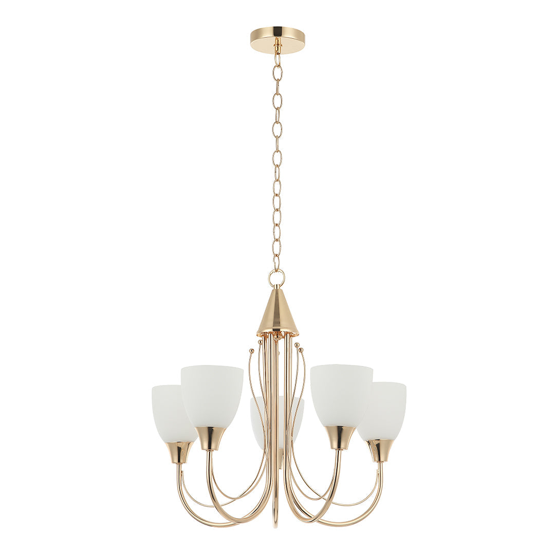 Chandelier Light Pendant Lamp Golden E27 Bulb 5 Lamp (PL 7003-27-05)