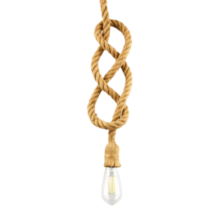 Vintage Sisal Rope Pendant Light - 1.5M Brown (PL RP02-01)