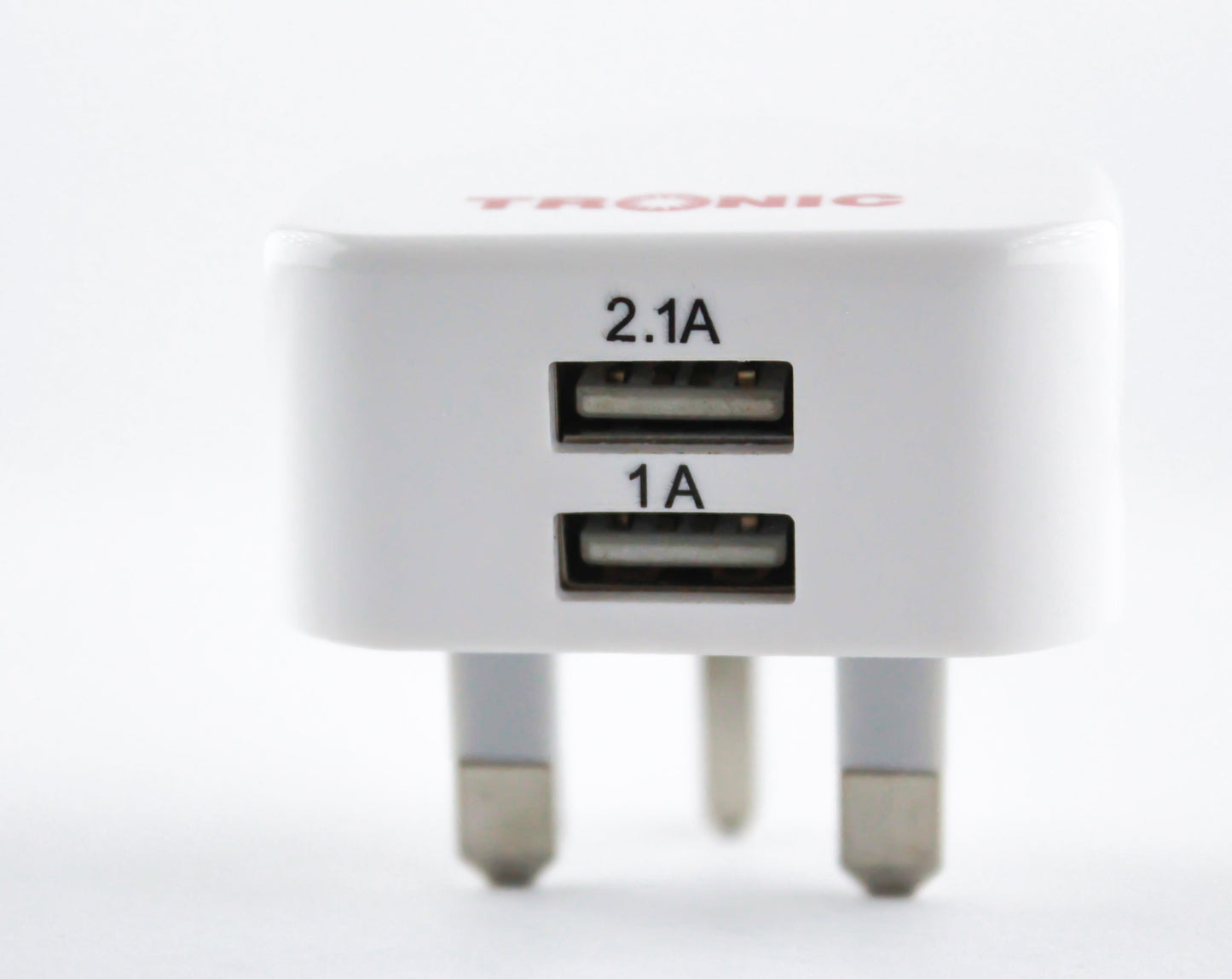 Twin USB 3 Pin Plug Adaptor 2.1Amp BS (UB WAL2)