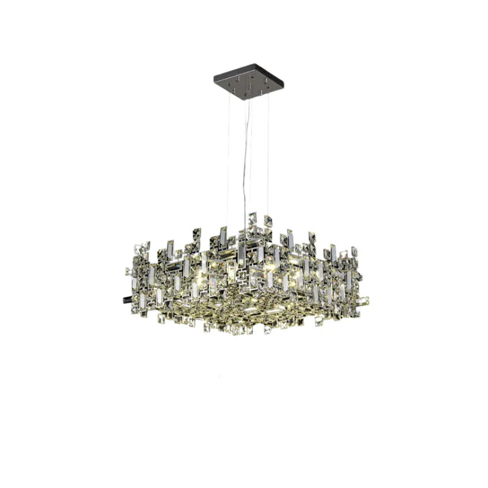 Modern Crystal Rectangular Chandelier 8 Lamp Luxury Lighting (WH 2024-2708-17-CH)