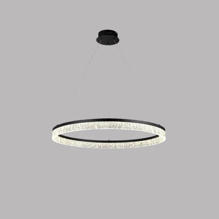 Modern Circular LED Pendant Light - Crystal Design (WH 2024-38-14-TC)