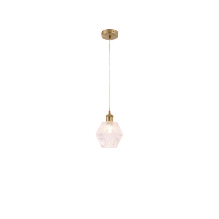Diamond-Cut Glass Pendant Light 1*E27 (PL 2024-14-GL-CL)