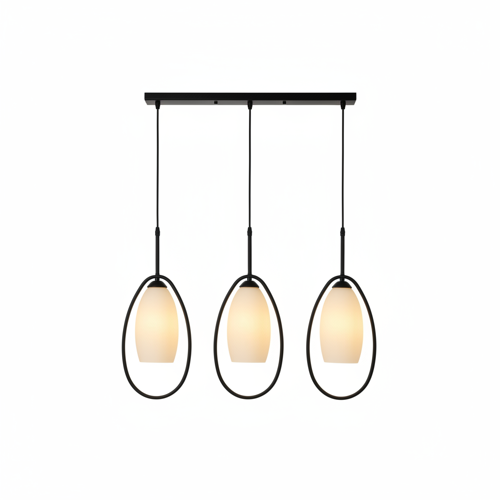 Wall Lamp Black & White | Iron & Glass E27 (PL 1164-03-BK)
