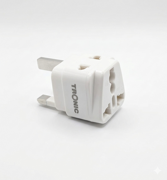 Universal UK Plug Adaptor Type G - 2 AC Outlets, 250V 13A (AD 1021)