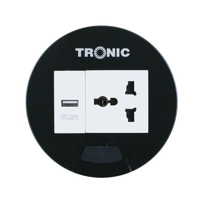 On Desk Socket 1G Universal + USB (BF ONDE-O2-UB-BK)