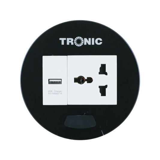 On Desk Socket 1G Universal + USB (BF ONDE-O2-UB-BK)