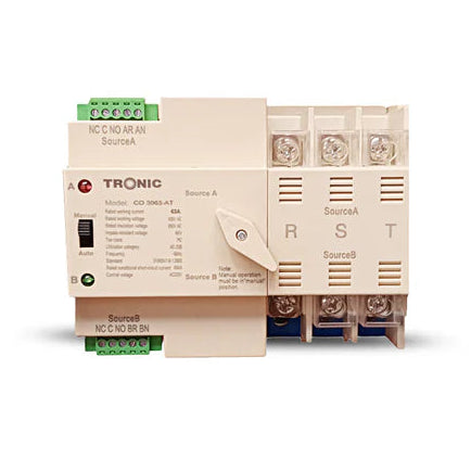 63A Automatic Changeover Switch – 3 Pole for 400V Systems (CO 3063-AT)