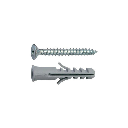 8x35mm Fisher Plug with Screw 50pcs per PKT (EST FS08-35)