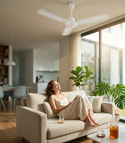 56in White Ceiling Fan (EST CF56-WH)