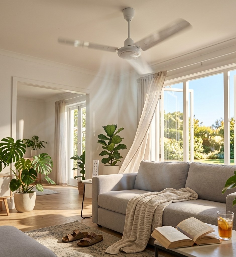 56in White Ceiling Fan (EST CF56-WH)