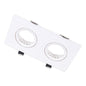 Twin Rectangular White Recessed Holder (FI DOMI-8016)