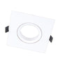 Square Recessed White GU10 Holder (FI DOMI-8080)