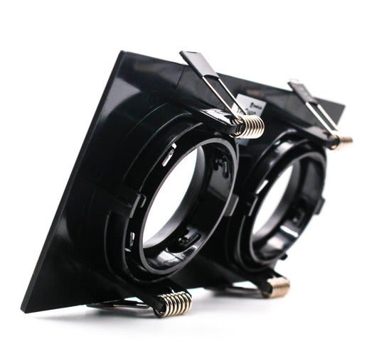 Twin Rectangular Black Recessed Holder (FI DOMI-8016-BK)