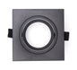 Square Recessed Black GU10 Holder (FI DOMI-8080-BK)