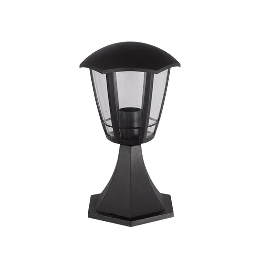 Traditional Gate Light Stand with Curved Design (ILU 606C-BK)