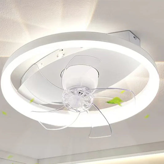Modern Ceiling Light with Built-in Fan – 500mm, 60W, Remote Control (KD 1856)