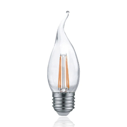 4W LED Candle Filament Tail Bulb E27-Screw (LE 0427-FI-CT-WW)