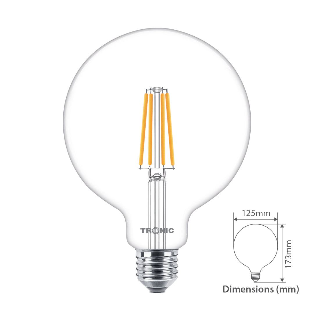 7W LED G125 Filament Bulb (E27-Screw)