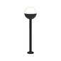 Modern Spherical Design With a Semi-Globe Bollard Light (LL-24BL-37-06-BK-WW)