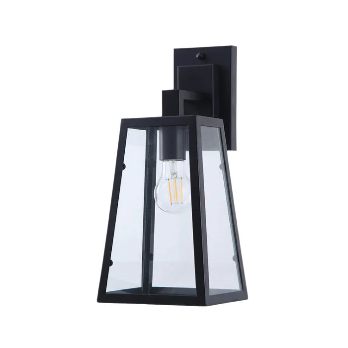 Outdoor Wall Lantern with Clear Glass Frame & E27 Holder (LL 6064-BK)