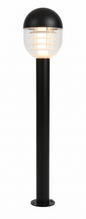 Modern Square-Base Outdoor Bollard Light (LL 7354-10-BK)