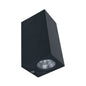 Rectangular-shaped Up & Down COB Wall Light (LL 2303-BK-WW)