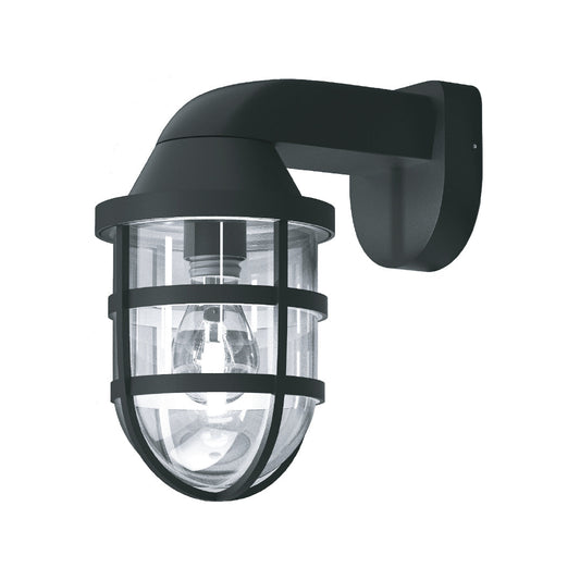 Oval Shaped Clear Aluminium Wall Light (LL 5002-BK)