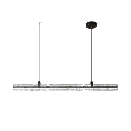 Linear Pendant Light with Crystal Effect LED (WH 2024-48-15-TC)