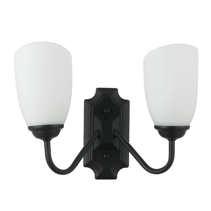 Modern Double Wall Light with Frosted Glass Shades (PL 7031-27-2A-)