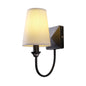 Golden/Black Fabric Shade Wall Fixture (PL 1123-01-)