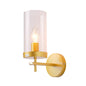 Golden Clear Glass Wall Light (PL 1148-01-GO)
