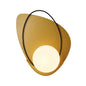 Golden Accent Wall Fixture with White Glass & Black Frame (PL 1160-01-GO)