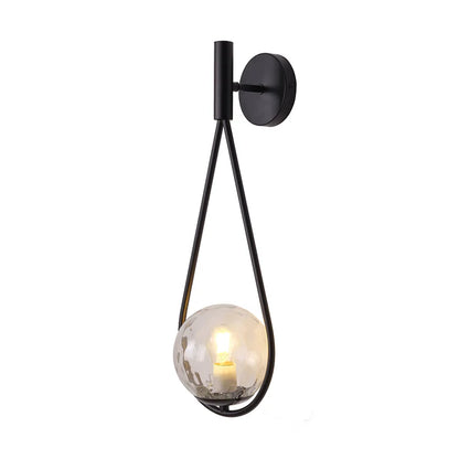 Teardrop Glass Accent Wall Light – Black/Gold Finish (PL 1166-01-)
