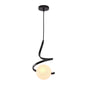 Sculpted Curve Pendant – Black & White (PL 1170-01-BK)