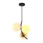 Modern Triple-Globe Pendant Light – Black, Gold & White (PL 1171-03-BK)